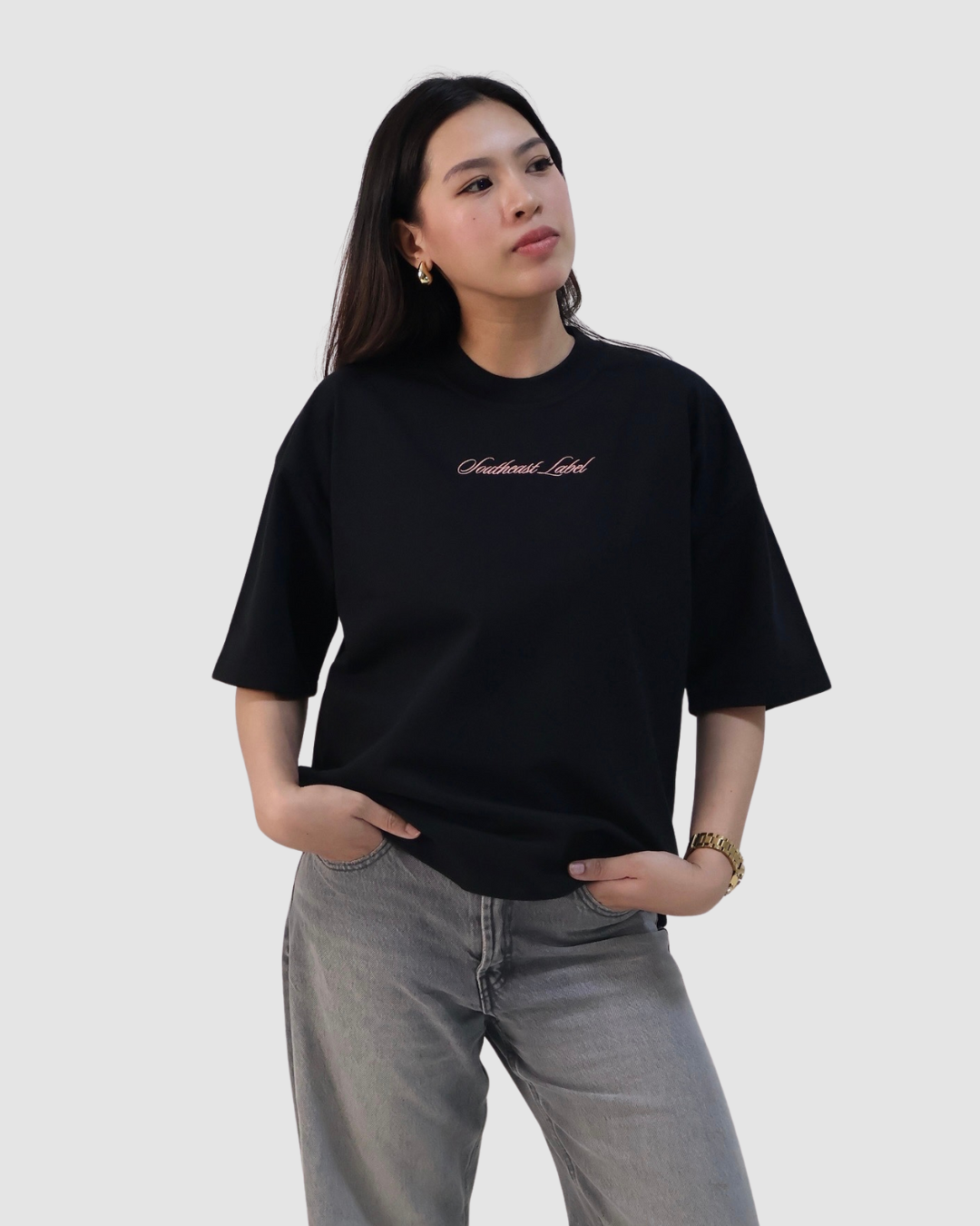 Boxy Logo Tee - (Pink Logo)