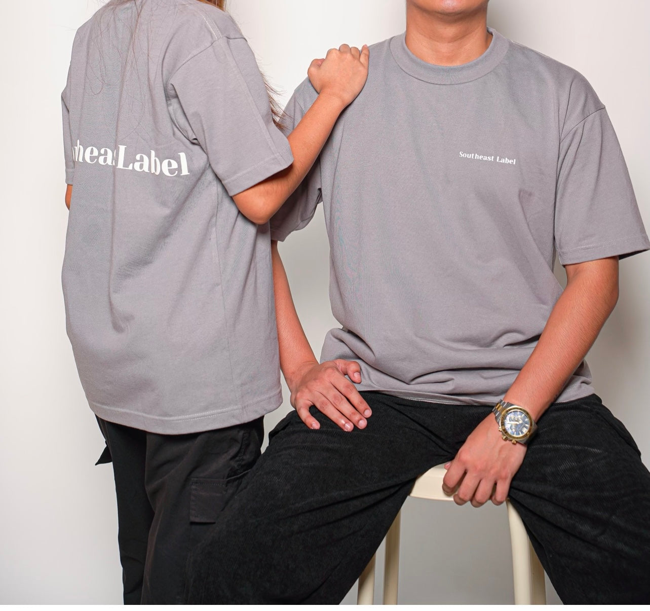 Southeast Label tee - Ash Gray