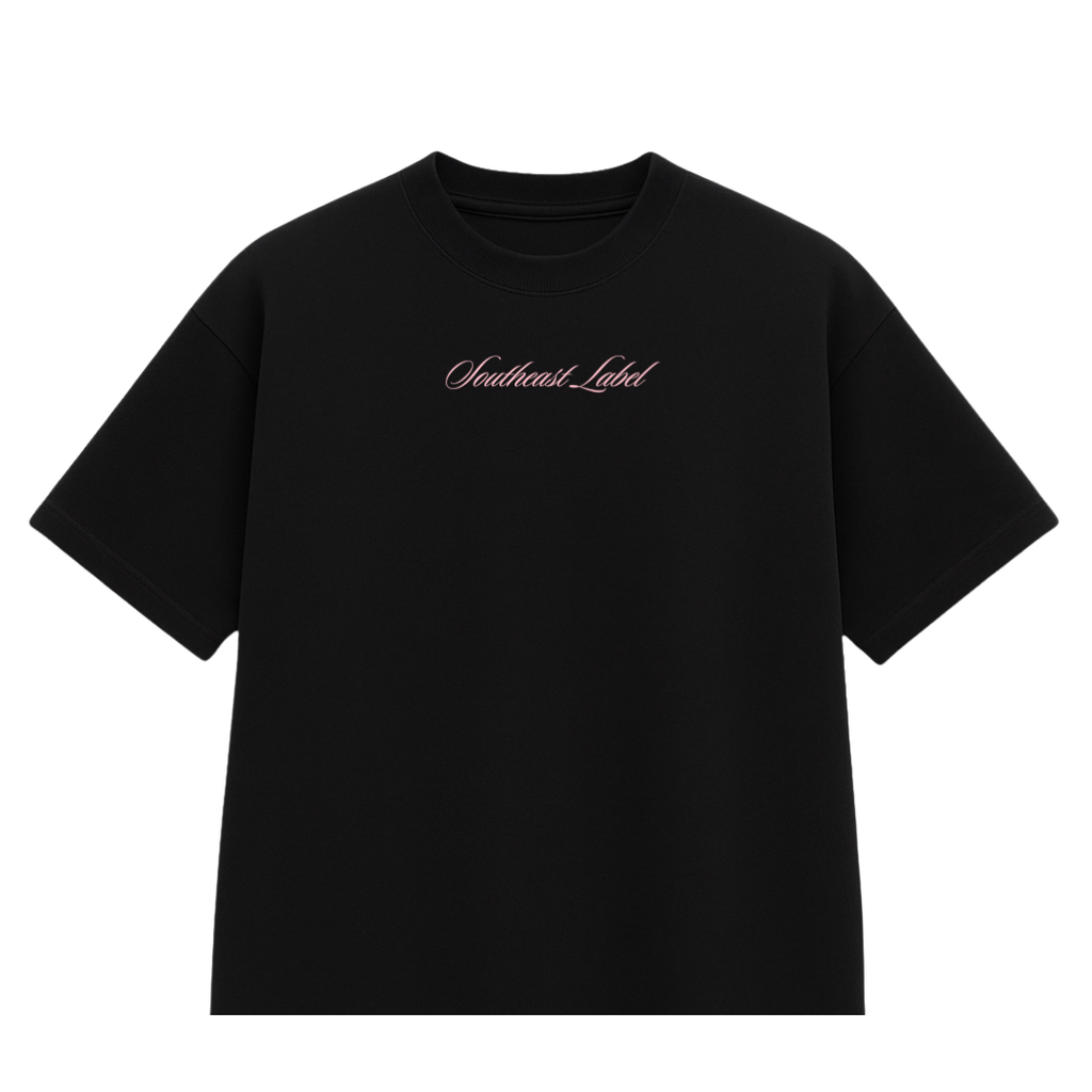 Boxy Tee - Pink Logo