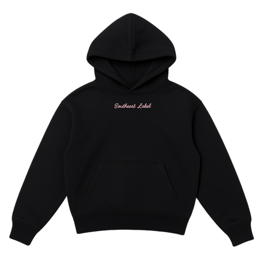 Black Hoodie - (Pink Logo)
