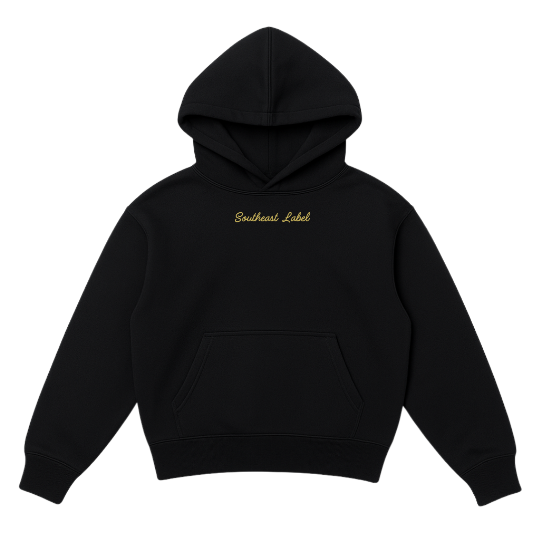Black Hoodie - (Yellow Logo)