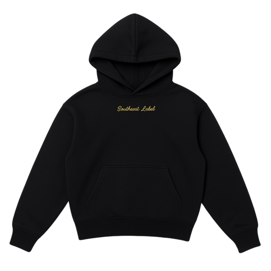 Black Hoodie - (Yellow Logo)